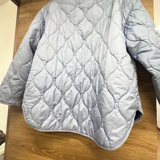 Chaqueta Zara larga acolchada azul