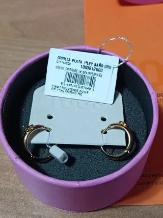 PENDIENTES TOUS ARO Oro 18k . Certificado.