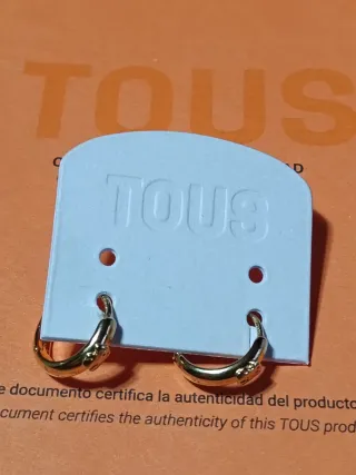 PENDIENTES TOUS ARO Oro 18k . Certificado.