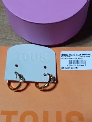 PENDIENTES TOUS ARO Oro 18k . Certificado.