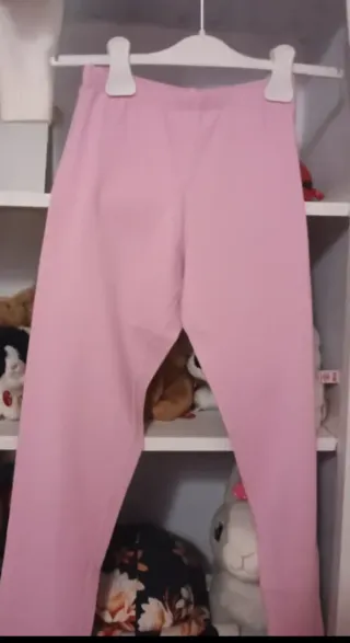 Set 2 pantaloni bambina rosa