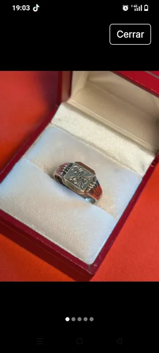 Sello de oro 14 kl con iniciales