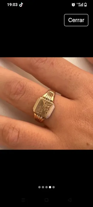 Sello de oro 14 kl con iniciales