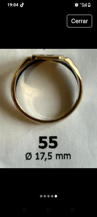 Sello de oro 14 kl con iniciales