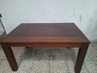Mesa de comedor extensible de madera abierta 180cm