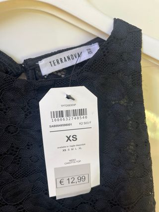 Top pizzo Terranova nero