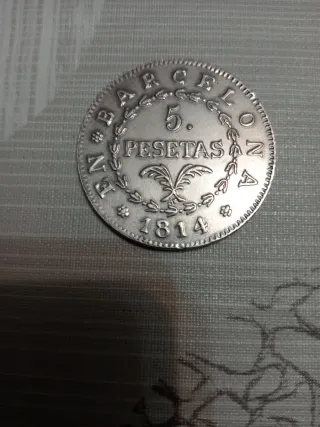 Réplica 5 Pesetas 1814