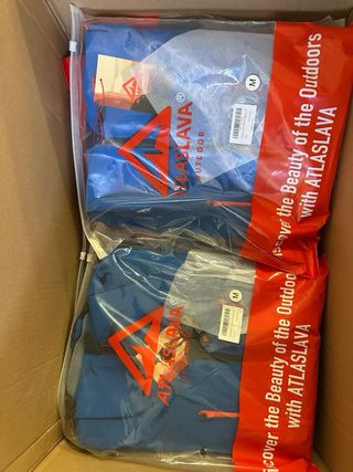 Chaqueta impermeable ATLASLAVA azul y negra T M