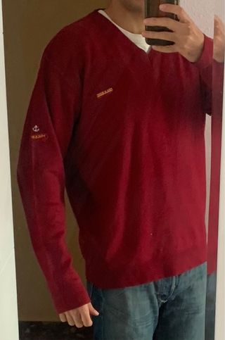 Jersey Paul & Shark Cuello Pico Talla XL Rojo