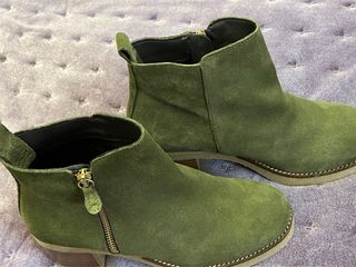 Botines Mimao Piel Verde Ante Talla 38