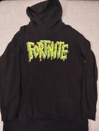 Sudadera Fortnite Negra con Logo Verde