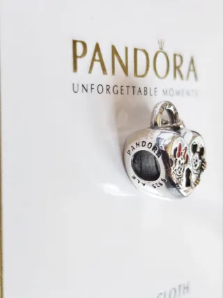 Charm Corazón Candado de Amor Mickey Minnie Disney