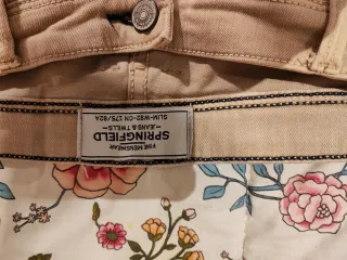 Pantalón tejano beige Springfield