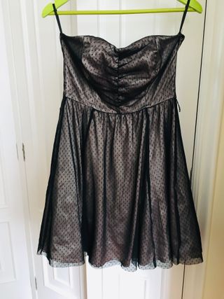 Vestido fiesta L palabra de honor tul