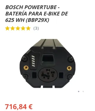 Batería Bosch PowerTube 625Wh trek rail 5 2023.