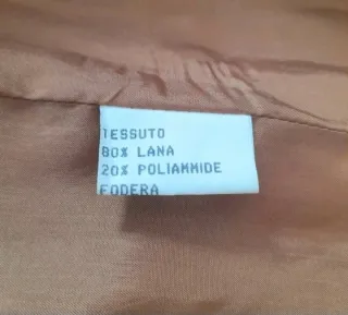 Cappotto Lana Beige Lungo Donna, 2 tasche, tg.L