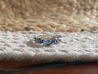 Anillo Plata Luna y Estrellas Talla 54