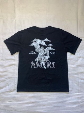 Camiseta AMIRI Negra Estampado Frontal y Trasero