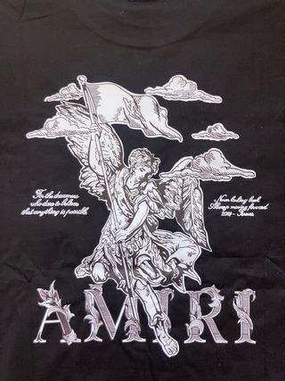 Camiseta AMIRI Negra Estampado Frontal y Trasero