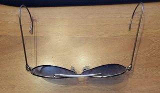 Occhiali in metallo Vintage Lenti Azzurro