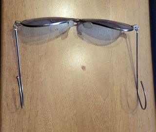 Occhiali in metallo Vintage Lenti Azzurro