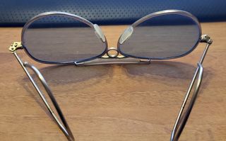 Occhiali in metallo Vintage Lenti Azzurro