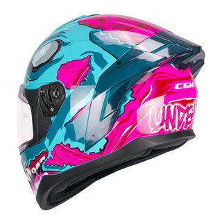 Casco Integral CGM Riot Undead Azul Rosa Nuevo