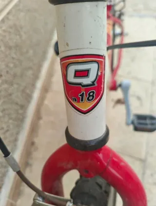 Bicicleta infantil OUER 18 roja