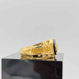 SELLO MEDUSA REDONDO GRECA 18K