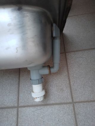 Fregadero de acero inoxidable con grifo 80 x 44cm