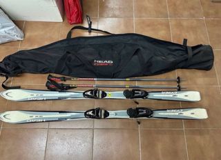 Esquís Head Cyber 165 con bastones y funda