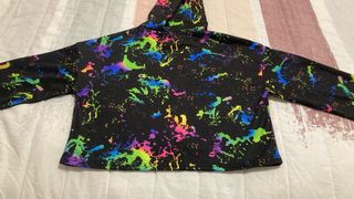 Sudadera fina crop top multicolor
