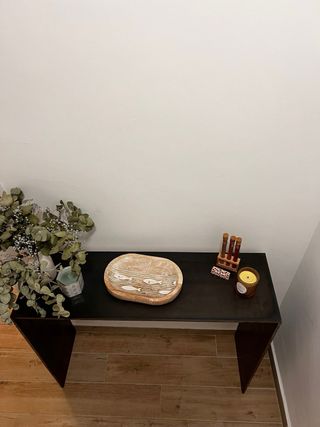 Consola recibidor íntegramente de hierro forjado.