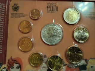 San Marino 2013 kms 1 céntimo 2 euros € + medalla