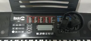 Teclado Rockjam 61 teclas con soporte y banqueta