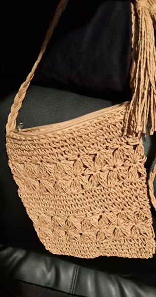 Borsetta raffia estiva beige