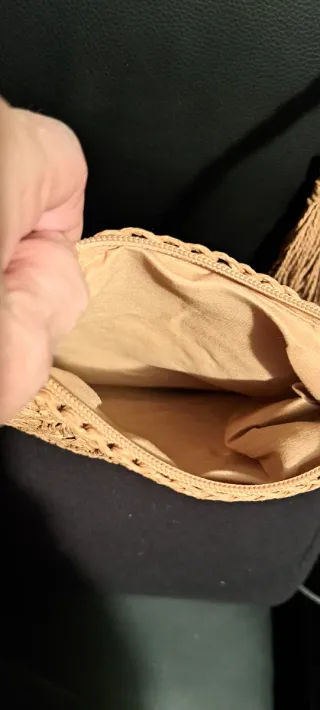 Borsetta raffia estiva beige