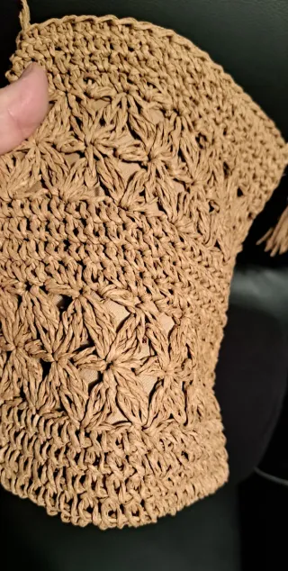 Borsetta raffia estiva beige