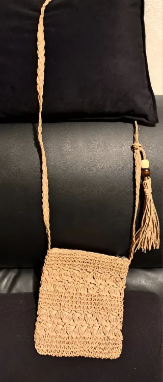 Borsetta raffia estiva beige