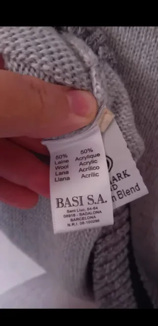 Jersey Lacoste gris con cremallera