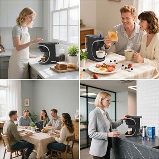 Cafetera pequeña multicápsulas y café molido NUEVO