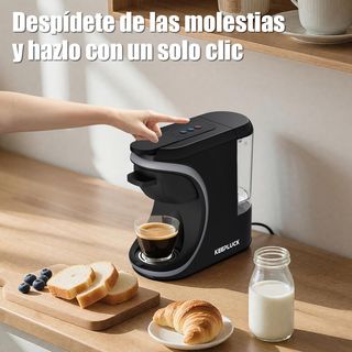 Cafetera pequeña multicápsulas y café molido NUEVO