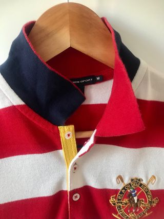 Polo Ralph Lauren Mujer M Rayas Rojo Blanco