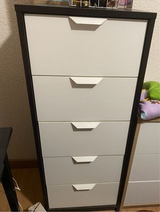 Cajonera askvoll Ikea Negra y Blanca