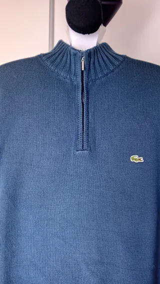 Jersey Lacoste Azul Media Cremallera