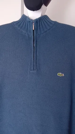 Jersey Lacoste Azul Media Cremallera