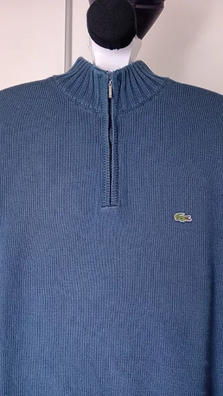 Jersey Lacoste Azul Media Cremallera