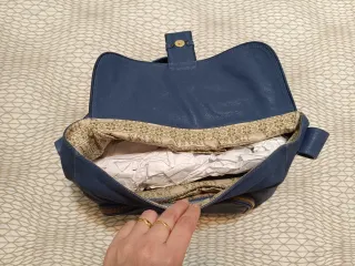 Bolso Unisa Azul Piel