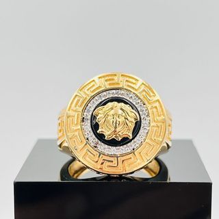 SELLO MEDUSA REDONDO GRECA 18K