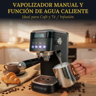 Cafetera retro 20 bars doble portafiltros NUEVA